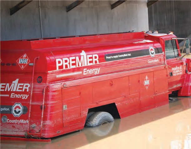 Fuel trucks can get trapped by floodwaters