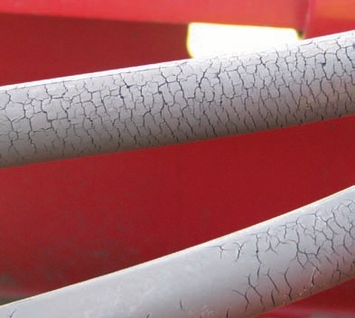Sunlight can cause dry rot of rubber or cracking of plastic.