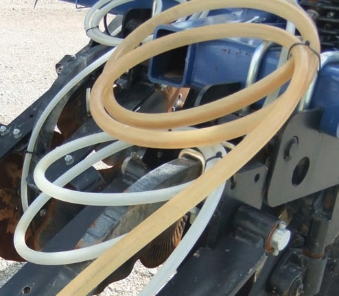 Hoses can be made from nitrile rubber.