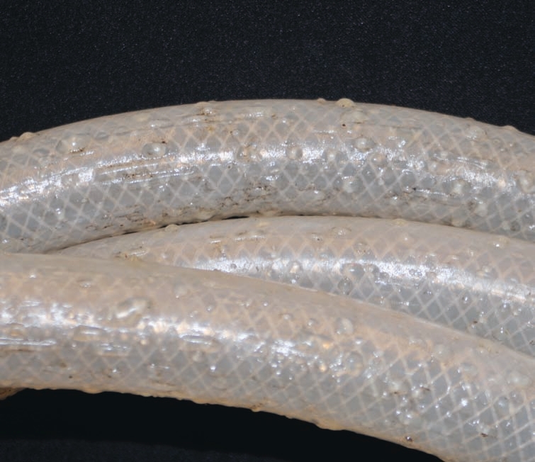 Certain chemicals can quickly degrade hoses (such as blistering) and cause them to fail.