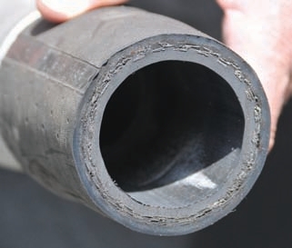 Reinforced hoses may have several layers of wire, textile fibers, or special materials to retain working pressures and allow the hose to perform in the working environment.