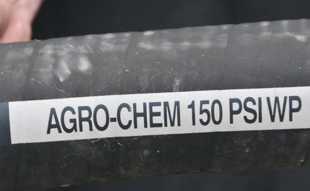 Most hoses are labeled with their working pressures.