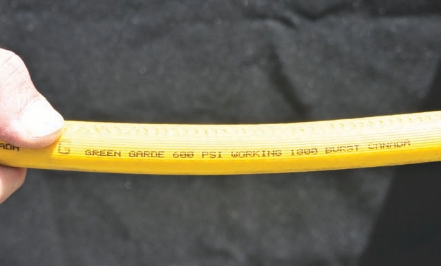 If not, examine the hose’s shipping container or reel, or consult the supplier.