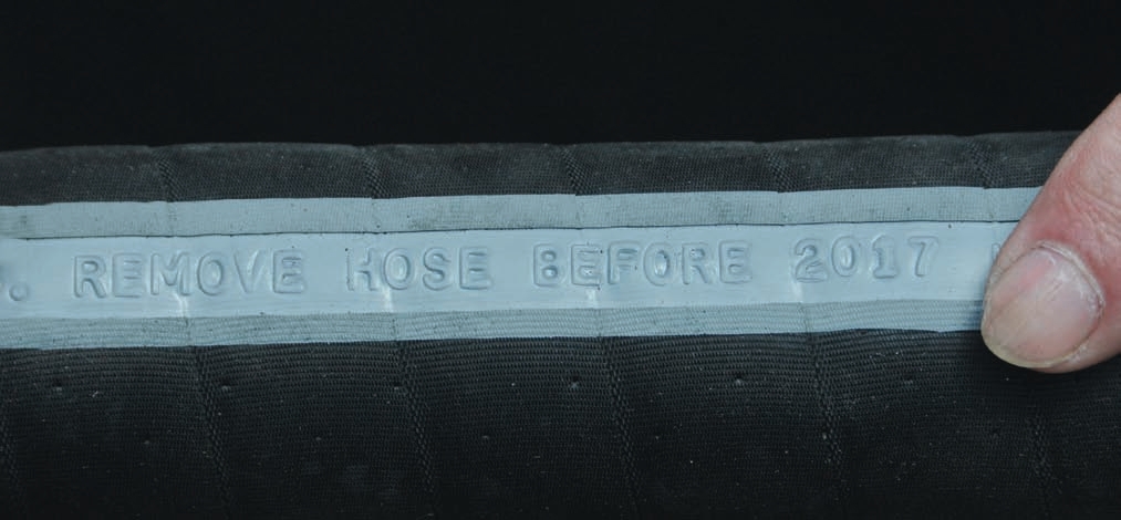 Replace all ammonia hoses on or before the specified date.