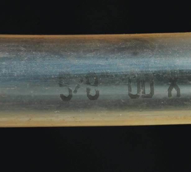 Base your hose and tubing selections on inside diameter. If the hose is not marked, consult the manufacturer.