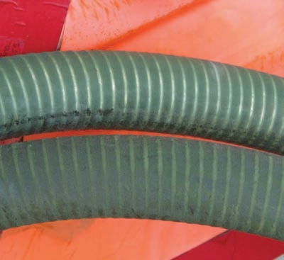 Hoses exposed to constant sunlight (like those shown here) will degrade.