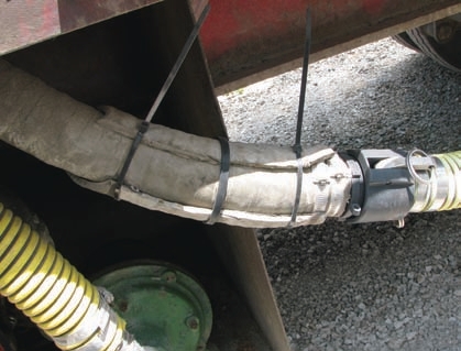 Many options can protect hoses from abrasion damage. However, be sure to routinely examine all hoses.