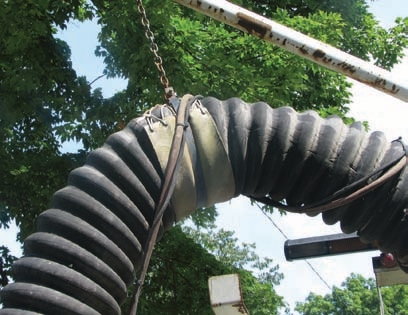 Many options can protect hoses from abrasion damage. However, be sure to routinely examine all hoses.