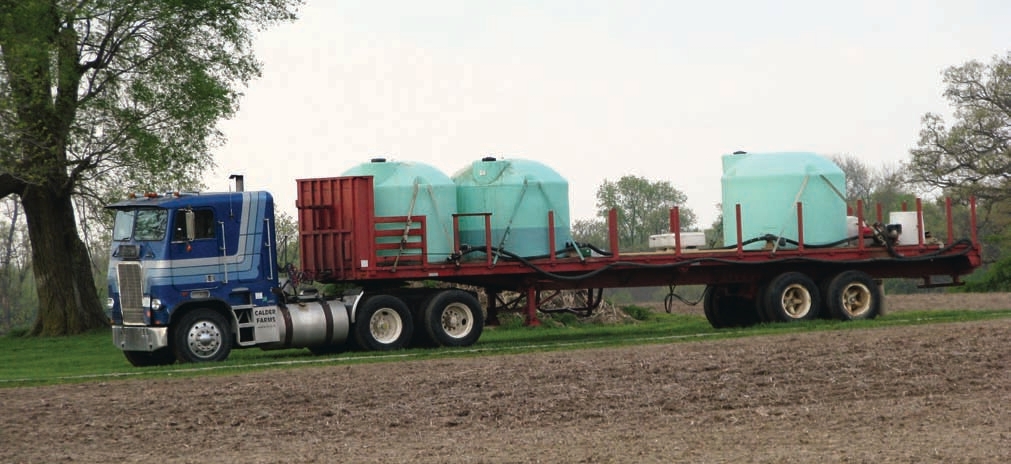 Growers place many trucks, trailers, and tractors on roads to move products and supplies to their farms and fields.