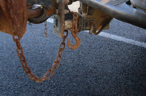 Make sure the hitch can accommodate the hooks on the safety chains.
