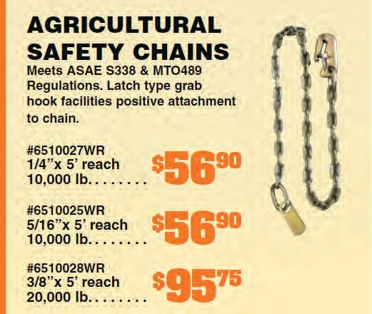 This advertisement provides an important lesson about chain attachments.