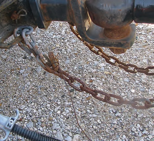 The wire is so rusted that it would pull apart before it could activate the emergency brake.