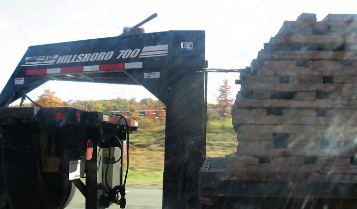 What’s on top of the gooseneck trailer?