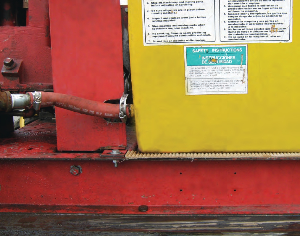 Adding material between the tank and frame helps prevent unwanted rubbing between the fiberglass and the metal. It also acts as a shock absorber.