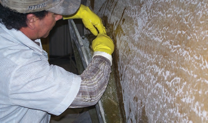 These photos illustrate how manufacturers attach flanges for the cleanouts/manways.