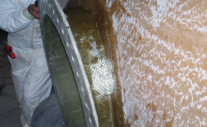 These photos illustrate how manufacturers attach flanges for the cleanouts/manways.
