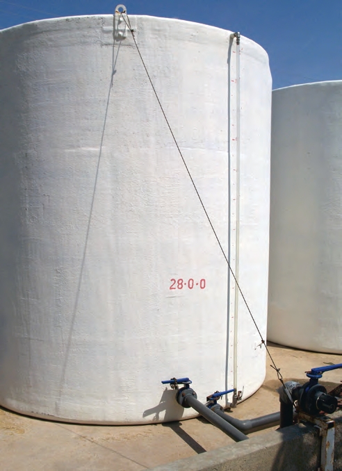 Tie-downs can secure tanks in the event of flooding or high winds.