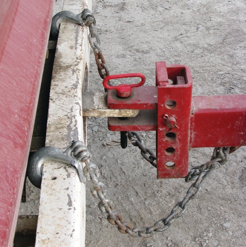 Tanker attached with a Trailer truck using hitchpin