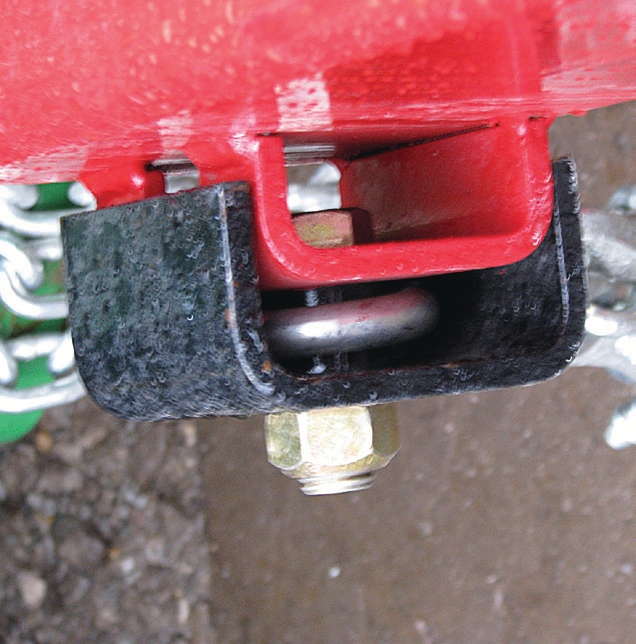 chains attached to bolts