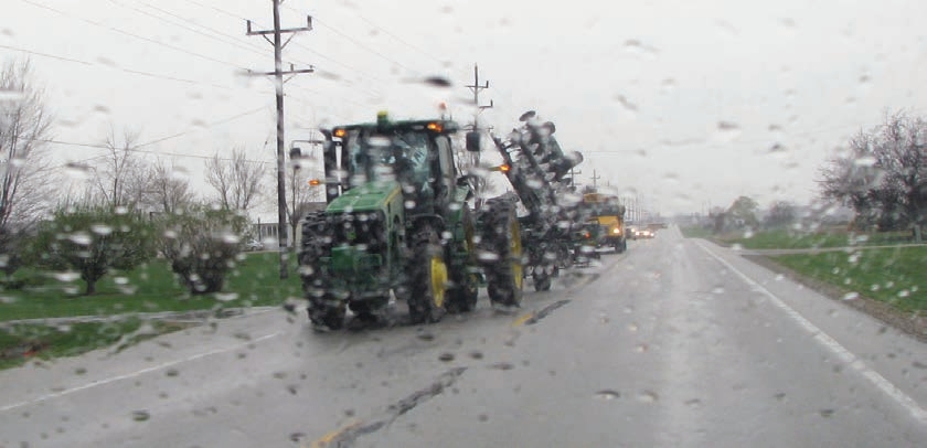 trailer unhitched from a tractor