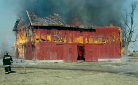 Fire in the barn