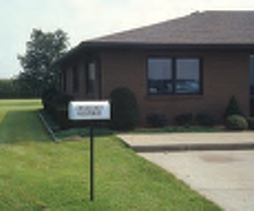 House wth emergency mailbox