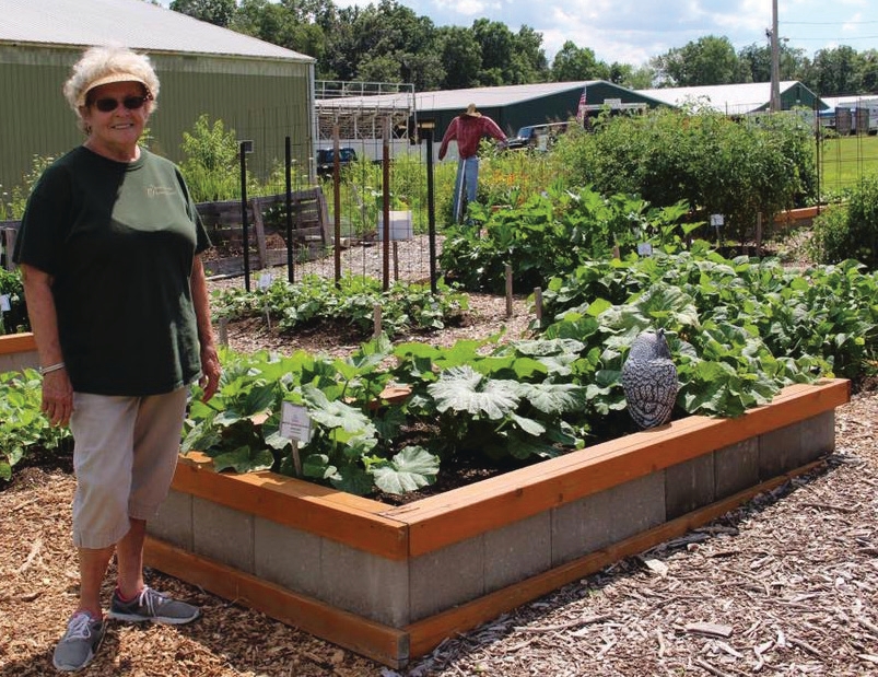 Woman at the gardening site