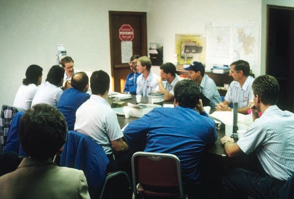 Team having a meeting