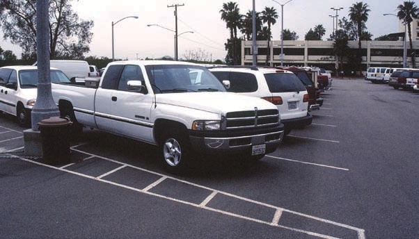 Truck in parking lot