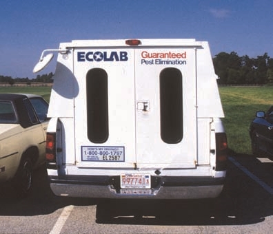 mirror on the back of the trailer