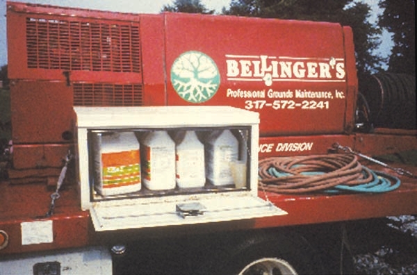 Containers being checked for any leaks or damage
