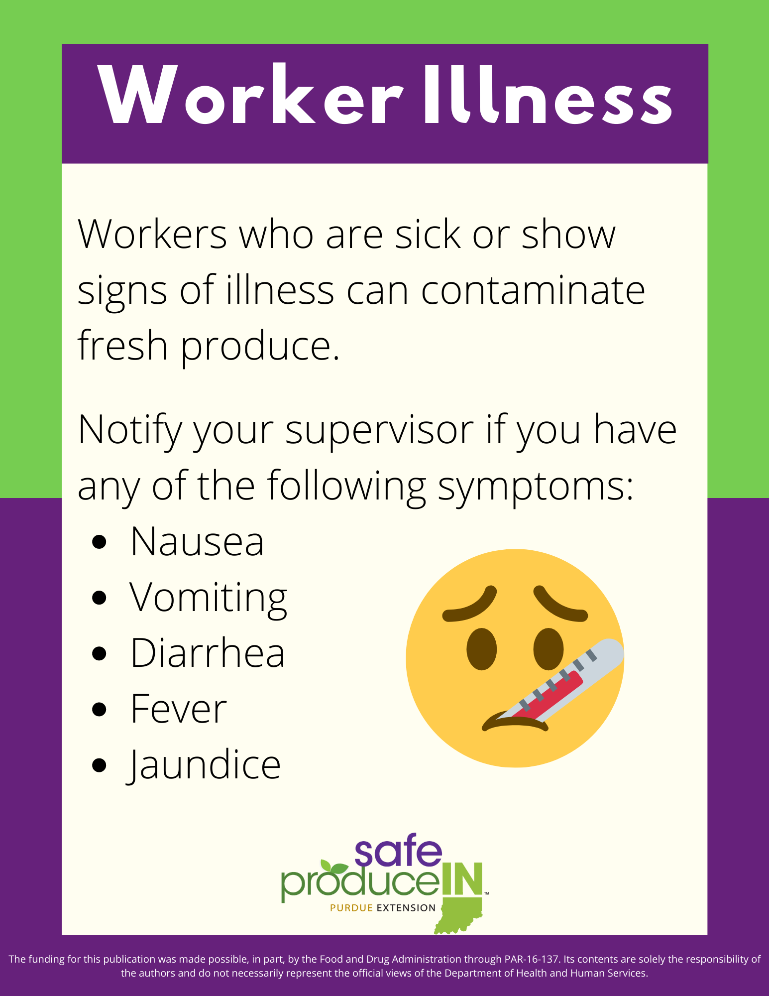 Worker Illness - English Poster