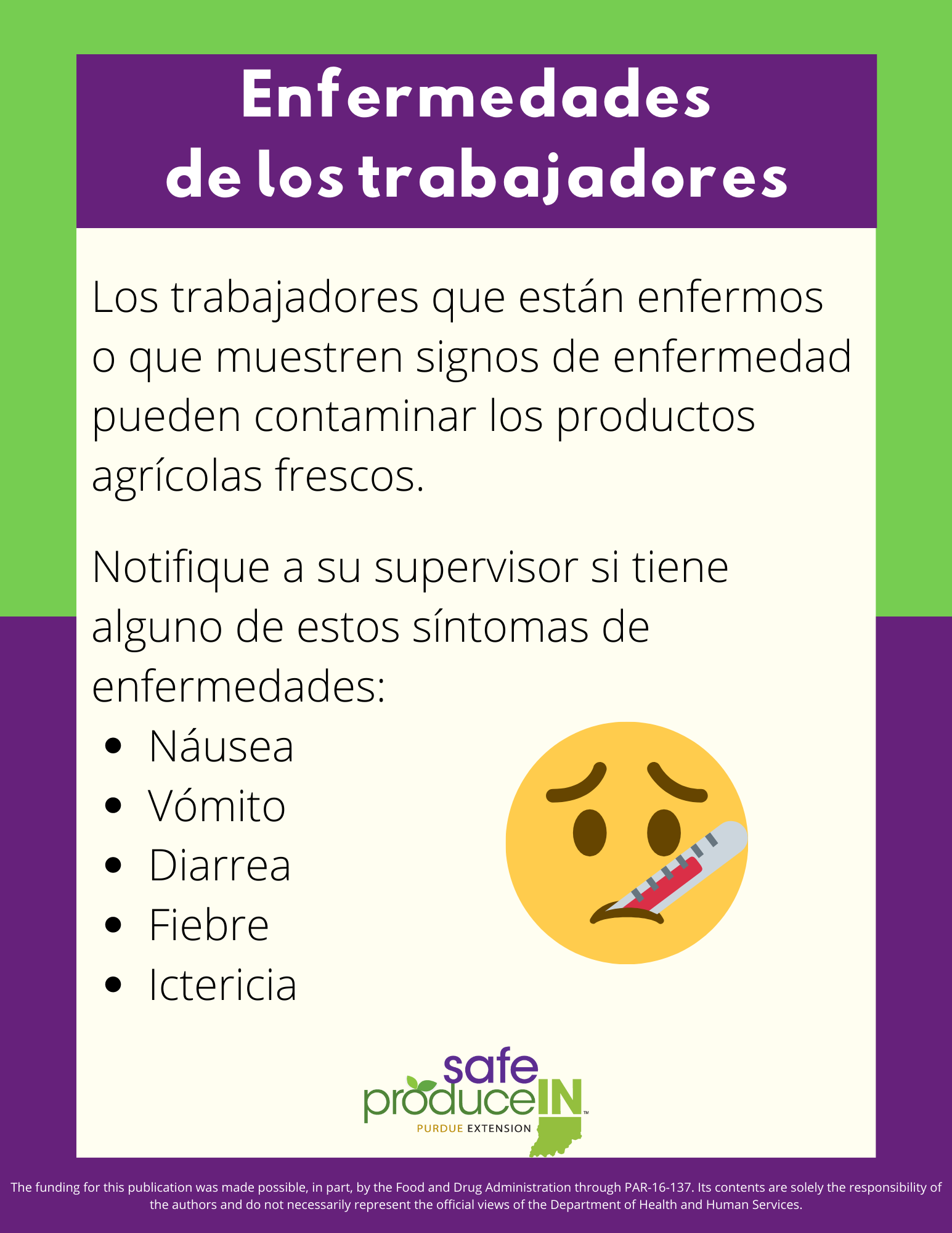 Worker Illness - Spanish Poster