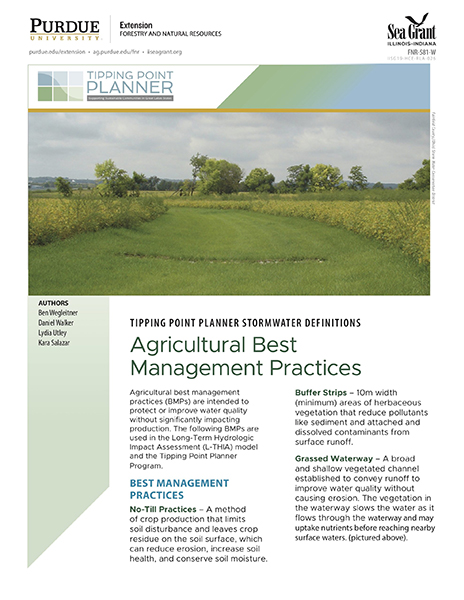 Agricultural best management practices cover image.