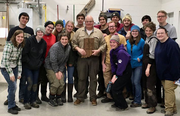 The Purdue Student Chapter of The Wildlife Society recognized Chris Anchor as the first recipient of its Exemplary Service Award.
