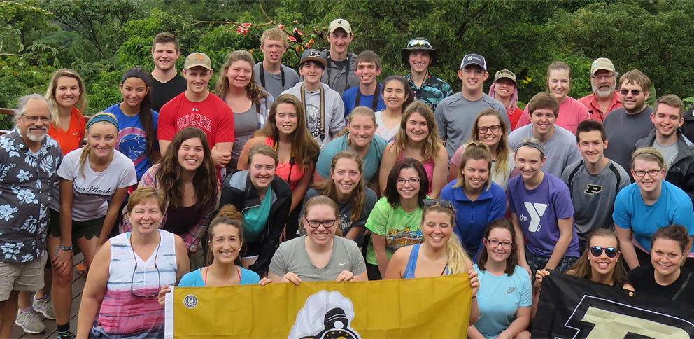 Study abroad group in Costa Rica.