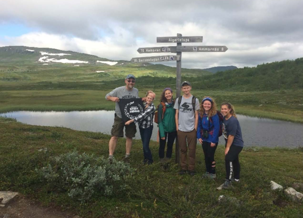 Study Abroad trip to Sweden, group photo.