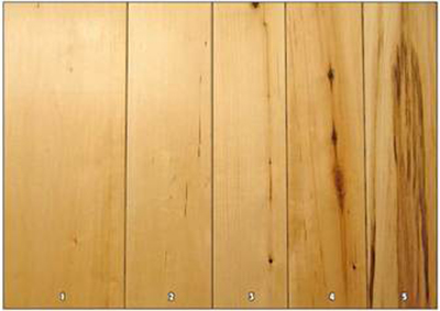 American basswood wood panel from highest grade to lowest