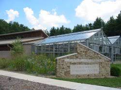 Two greenhouses at John S. Wright Center.