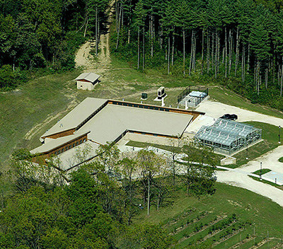 Ariel view of the Wright Center