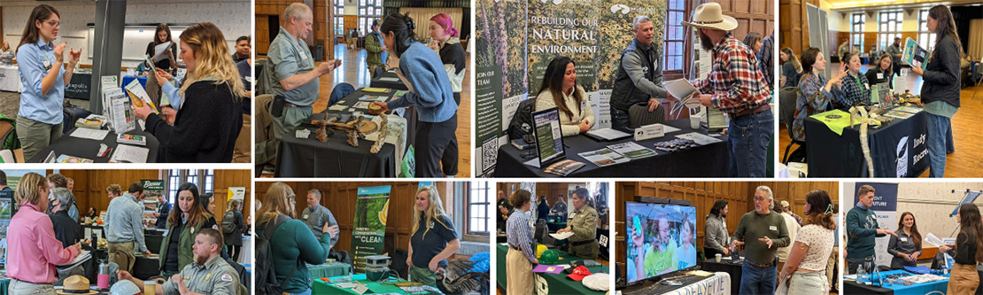 Students and employees at FNR career fair.