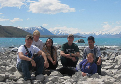 Seth Harden with fellow U.S. exchange students in New Zealand (2010)