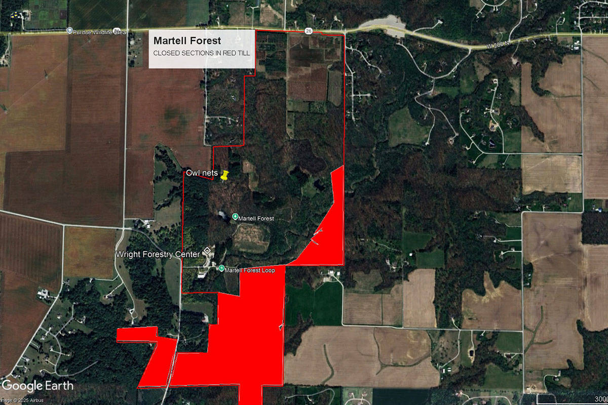 This map shows the closed sections of Martell Forest from Nov. 17 to Dec. 1. 