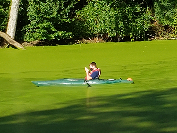 Fall Practicum 2020 - compass triangulation on pond at Martell Forest