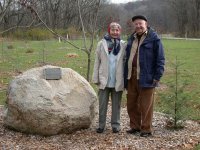 J.L. Van Camp's daughter, "Boo" and her husband Bill Wuestenfeld at the Van Camp Arboretum.