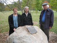 J.L. Van Camp's daughter and husband, Boo and Bill Wuestenfeld, along with their daughter Pam Sebrey at Arboretum.