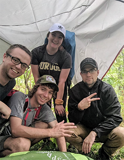 Rachel Brent, wildlife student, with other students.