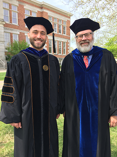 Patrick Ruhl with Dr. Barny Dunning at graduation