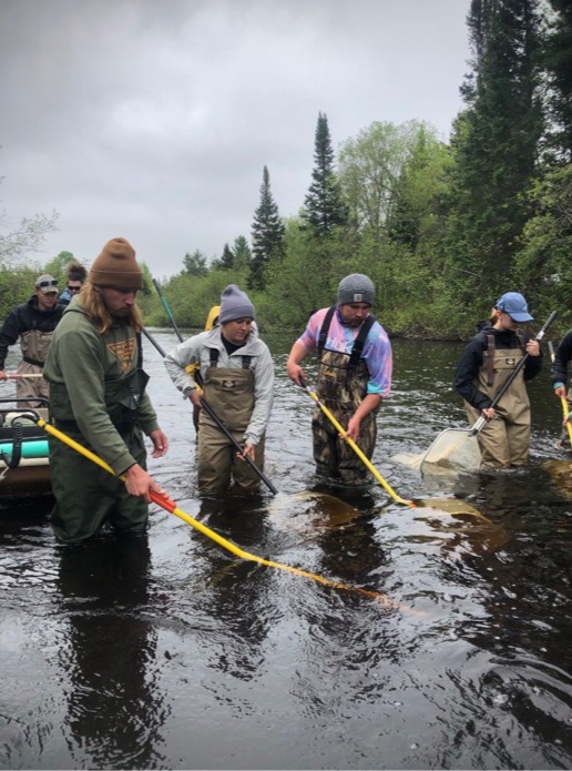 Summer practicum 2021 aquatic sciences students in iron river