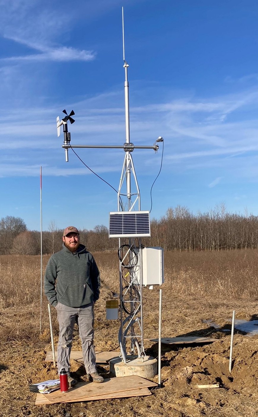 Weather station assembled at Martell Forest